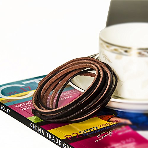 Handmade Genuine Vintage Leather Wrist Cuff Wrap Bracelet Adjustable - style: A: 1 Brown