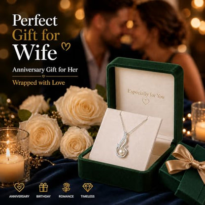 NONNYL Necklace Gifts for Women-Mothers Day Gift for Mom Her Wife Coules Girlfriend-Gifts for Wife Women Wedding Birthday Anniversary Jewelry, Christmas Day Valentine's Gift, Pearl Necklaces - color: Phoenix Pendant white pearl