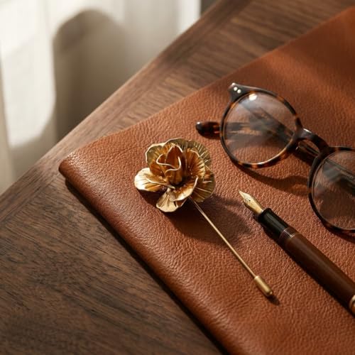 Gold Rose Pin for Men, Suit Pins for Men, Mens Brooches for Suits, Tie Accessories for Jackets, Men's Silver Gold Lapel Pin for Wedding