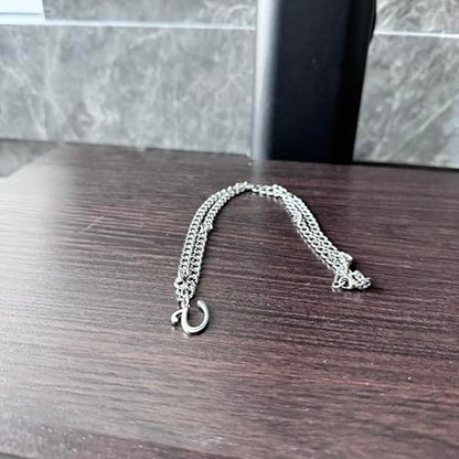 Stainless Steel Initial A-Z Necklace for Men Women,Cuban Chain,Titanium Steel Initial Letter Pendant Charm Necklaces Accessories Jewelry for Woman Man,21 Inch Chain - color: U