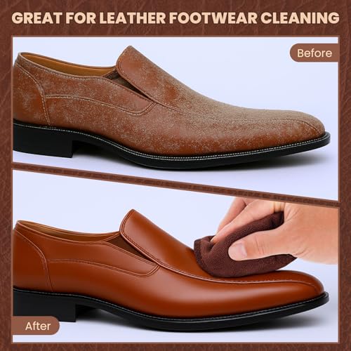 10 Pcs Shine Shoes Cloth Kit Polish Dauber Applicators Cleaning Leather Shoes Boots Microfiber Care Cloths Suede Cleaner(Microfiber, Brown)