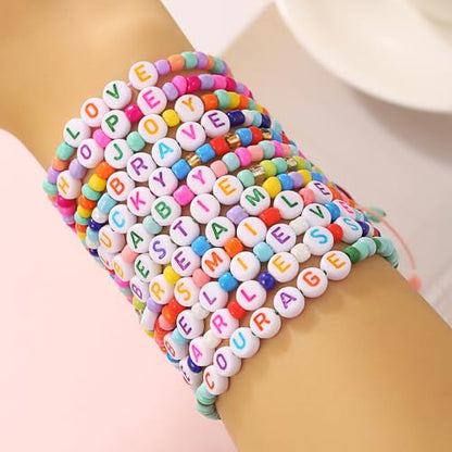 Heishi Surfer Clay Bead Bracelets Set for Women - Preppy Smile Evil Eye Beaded Stretch Bracelets Elastic Layering Friendship Bracelets- Stackable Boho Disc Summer Jewelry Set - color: B-12PC BEAD