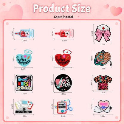 12pcs Nurse Silicone Focal Beads for Pens | Focal Beads for Keychain Making,Pens,Bracelet,Necklace Crafts,Bulk Silicone Beads for DIY（Nurse） - color: Nurse