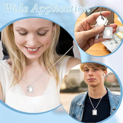 24Pcs Heart Photo Frame Charm 2 Styles Flat Round Stainless Steel Photo Locket Pendants Blank Memory Locket Picture Charms for Necklace Jewelry Making DIY Craft Women Gift - size: 26.5x19x4.5mm