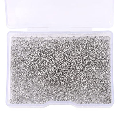 BEADIA Platinum Plated Jump Rings Non Tarnish 3mm 1200pcs for Jewelry Making Findings - color: Platinum, size: 0.5x3mm