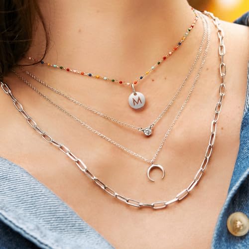 Kyutong 5M Stainless Steel Jewelry Making Chain Roll 4mm Paperclip Chain | 16.4FT Silver Necklace Chains on Spool Paper Clip Link Chains for Crafts DIY Jewelry Findings - color: Silver-6