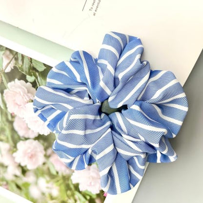 4pcs Women Girls Large satin Stripe Scrunchies XL Silky Jumbo Scrunchie for Thick long Hair Oversized Giant Scrunchy Hair Ties Sripe