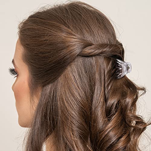 YOHAMA 10pcs Clear Medium Small Octopus Claw Clips Women Thin to Thick Hair | Durable Jaw Clamp Styling Small Pony, Hold Half Bun Tightly, Non-Pulling or Snagging, Multifunction, Clamp Gift - color: B-Clear