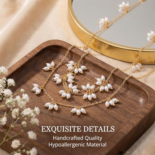 Dainty Prom Lariat Necklace 14k Gold Y Long Pearl Necklaces for Women Costume Accessories Jewelry Gifts - color: Silver