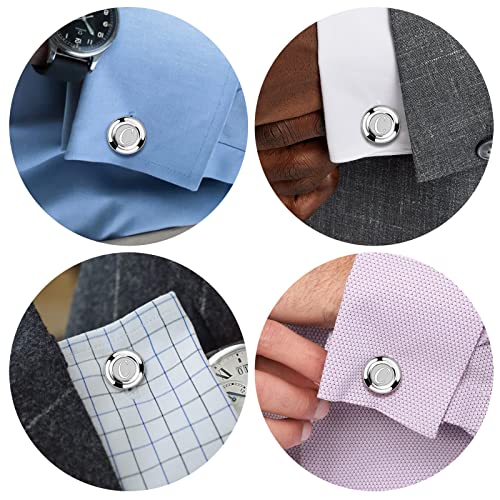 AMITER 26 Letters Tie Clip and Cufflinks for Men, Initial Tie Bar & Cuff Links Set Necktie Clip for Business, Wedding, Anniversary - color: C (2 cufflinks)