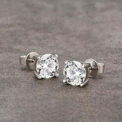 5 Pairs Cubic Zirconia Sterling Silver Stud Earrings for Women,14K Small Gold Plated Tiny Stud Earrings Set for Multiple Piercing Cartilage Hypoallergenic Earrings For Men
