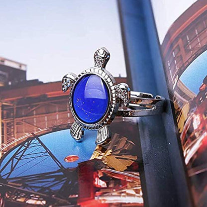 Turtle & Heart Adjustable Mood Rings Color Changing Ring for Kids Boy Girl | Childrens Mood Jewelry