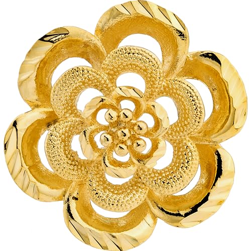 18K Gold Tone lapel Pins Brooch for Men Suit, Metal Flower Brooch Pins for Women, Mens Suit Accessories on Wedding Birthday Anniversary Father's Day. - color: flower