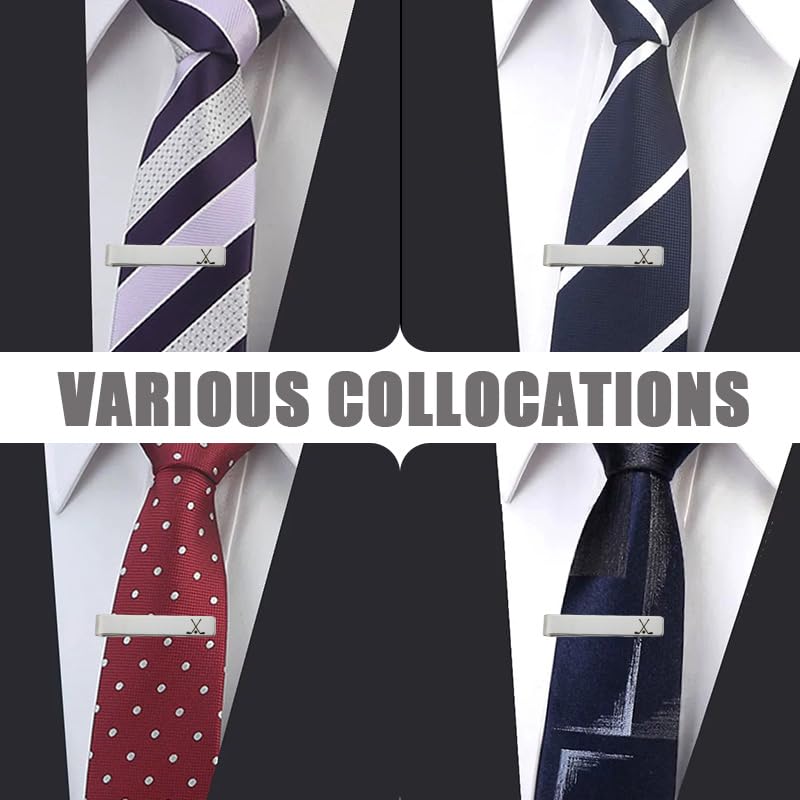 Mens Tie Clip for Golfer Christmas Gifts for Husband Uncle Gift for Golfer Gifts for Men Husband Dad Engraved Tie Clips for Golf Lover Birthday Presents for Dad Uncle Golf Gift Ideas