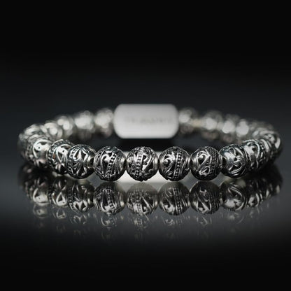 Tigranes Premium Natural Stone Bracelet Collection – Handmade Gemstone Jewelry in Luxury Branded Gift Box - style: Antique Silver