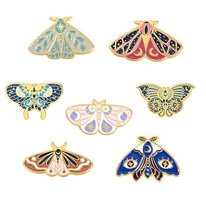 Cute Enamel Pin Set Lapel Pins Brooches Cartoon Brooch Badge Pins for Clothes Bags Backpack for Women - color: Butterfly Set