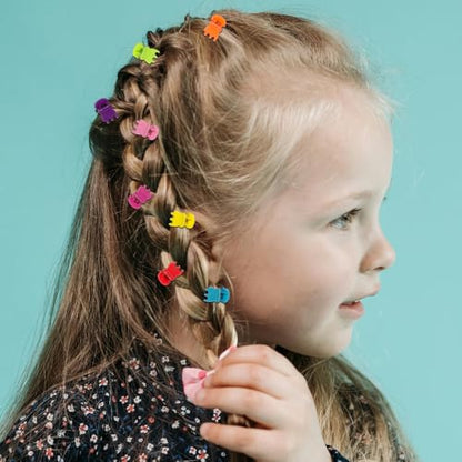 50 PCS Mini Hair Claw Clips， Bangs Strong Grip Multifunction Clamp Clips. (Bright colors) - color: Bright colors