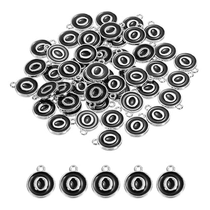 MECCANIXITY Alphabet Enamel Letter Charm Jewelry Charm Pendant for Jewelry Making, Bracelet, Craft - style: O