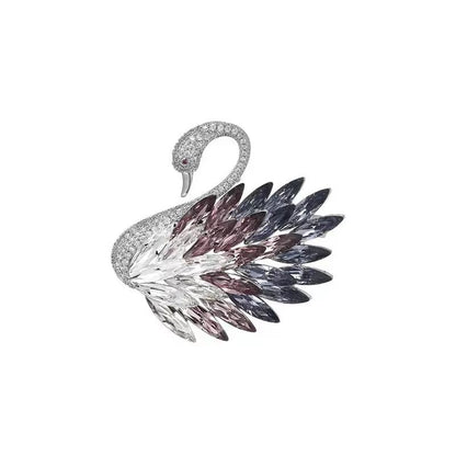 Luxury Camellia Flower Brooch, Sparkling Crystal & Rhinestone Pin with Teardrop Pendant for Women, Elegant Statement Jewelry for Wedding, Party, or Daily Wear - style: Moroccan