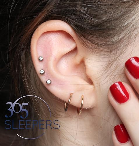 365 Sleepers 2Pcs G23 Titanium 18G (Standard Fit) Hinged Segment Ring Hoop – Implant Grade Nickel Free Septum Nose Lip Helix Tragus Earring Body Piercing Jewelry, 6mm- 13mm - style: 7mm Black