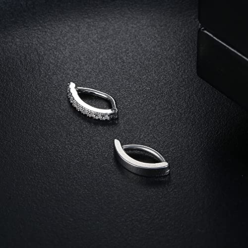 2Pcs 14G Clicker Belly Button Ring for Women Surgical Steel CZ Opal Belly Ring Simple Reverse Navel Rings Body Jewelry - color: Silver, size: 10MM