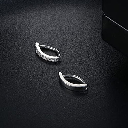 2Pcs 14G Clicker Belly Button Ring for Women Surgical Steel CZ Opal Belly Ring Simple Reverse Navel Rings Body Jewelry - color: Silver, size: 10MM