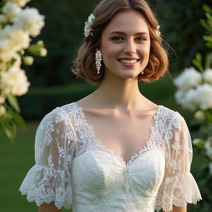 Bridal Statement Clip-on Earrings for Women Gorgeous Shiny Rhinestones Simulated Pearl Multi Beaded Cluster Chandelier Dangle Jewelry for Wedding Party Prom - color: Clear Gold-Tone
