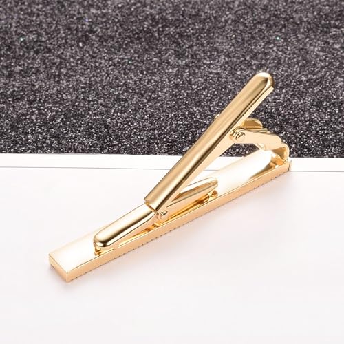 Yoursfs Personalized Stationery Series Tie Clips For Men Novelty Ruler/Pen Tie Clips Unique 18K Gold Plated/Silver Stainless Steel Tie Clip Jewelry For Father Husband Suitable For Daily - style: Gold Ruler
