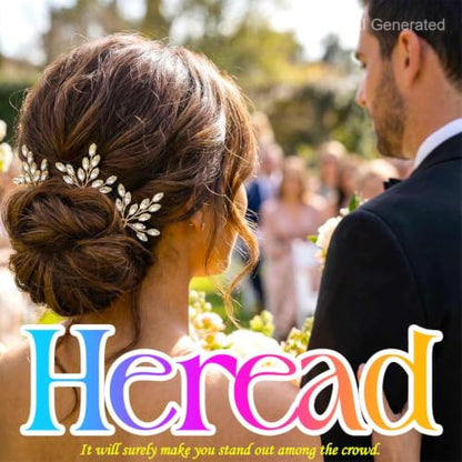 Heread Crystal Bride Wedding Hair Pins Rhinstones Bridal Hair Accessories Head Piece for Women and Girls (Pack of 3) - color: B Rose Gold