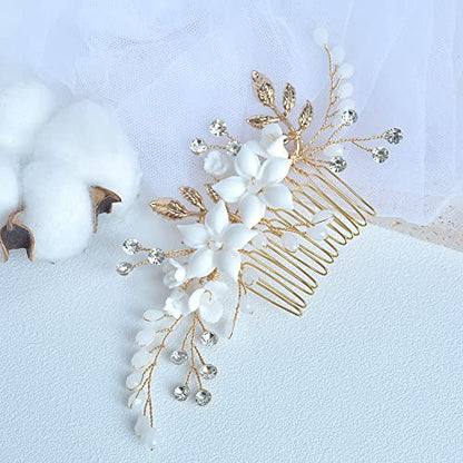 Wedding Hair Comb Clip, Wedding Hair Accessories for Brides, Crystal Bridal Hair Accessories Headpieces for Women, Girl, Party, Prom, (Style D) - style: Style D
