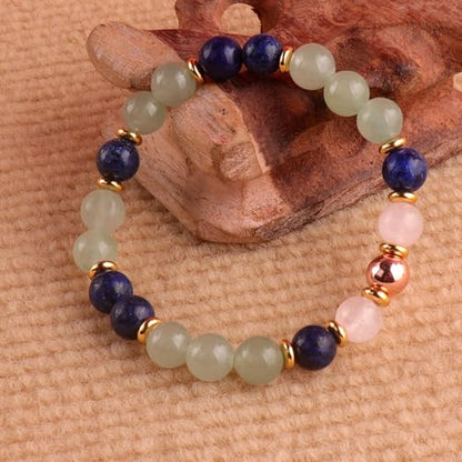KSQS Healing Stone Bead Bracelet for Women, Natural Gemstones Balance Protection Bracelet, Spiritual Crystal Beads Bracelet Anxiety Relief with Meaning Card - color: Friendship