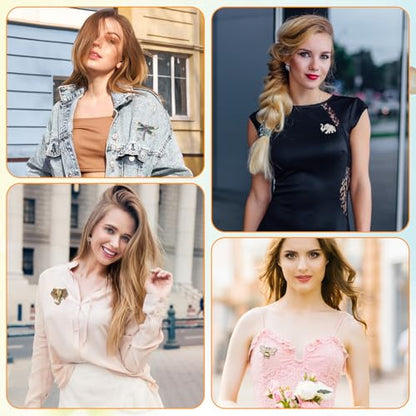 12pcs Women Brooches Bulk Set,Rhinestone Crystal Vintage Brooch Pins,Retro Broches Pin for Women Mother's Day Gifts Christmas Gifts - style: Animal