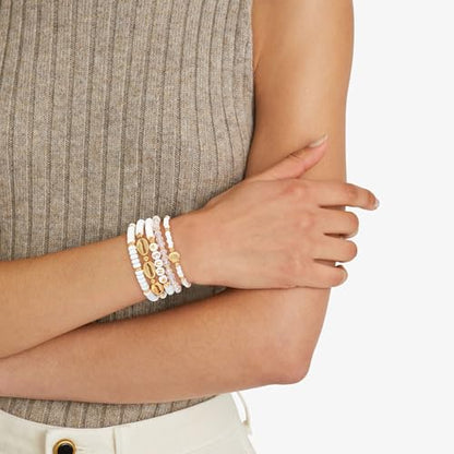 Boho Beaded Stretch Bracelets For Women Stackable Crystal Gold Plated Beaded Bracelets Set Trendy Handmade Friendship Braeclet Jewelry Gifts - color: G-Sun 5pcs