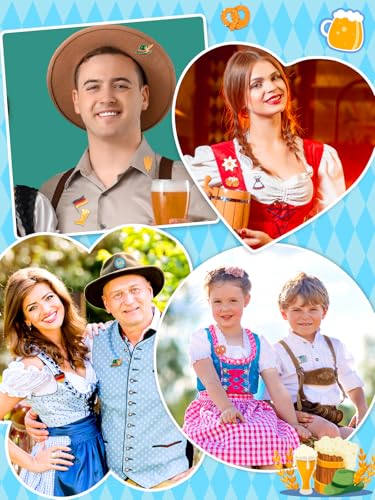 JUNEBRUSHS 28pcs Oktoberfest Buttons Pins, Bavarian Style Badges for Oktoberfest Party Adults Autism Awareness Party Gift Supplies Clothes Decor Accessories - style: Oktoberfest Style