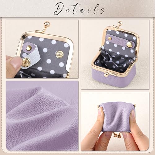 Zivyes Mini Jewelry Box Travel Small Coin Purse Organizer Case Genuine Leather Tiny Size (Light Purple) - color: Light Purple-Tiny
