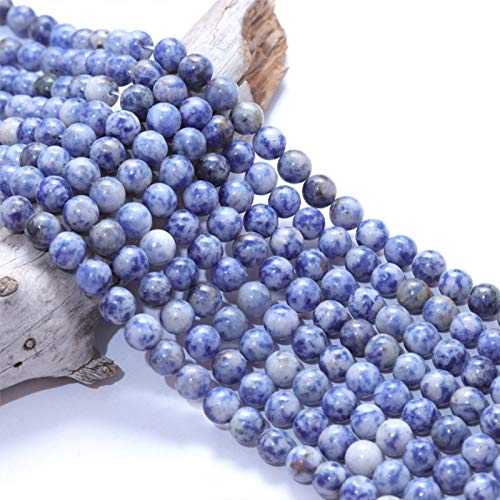 Natural Stone Beads 8mm Bule Sodalite Polished Round Smooth Gemstone Beads for Jewelry Making 15 Inch(Bule Sodalite,8mm) - color: Bule Sodalite, size: 8mm