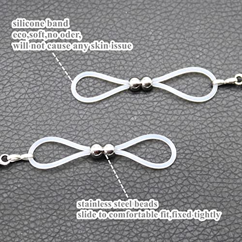 Fake Nipple Piercing Jewelry Nipple Chain Non Piercing Adjustable Silicone Band Nipple Rings-blue b - color: a