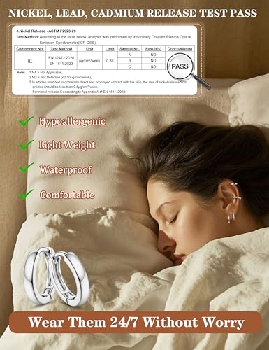 Jstyle Small Gold Hoop Earrings for Women Hypoallergenic Earring Stacks | 4 Pairs Huggie Hoop Earrings, Cartilage Earring Set for Sensitive Ears, Comfort Waterproof Earrings, Ideal Jewelry Gift - color: Silver Style1