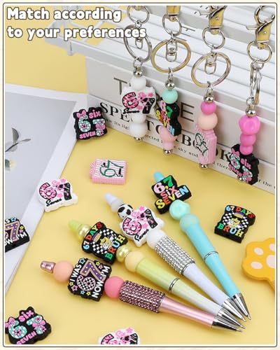 12PCS Six-Seven Silicone Focal Beads for Pens - color: Six-Seven