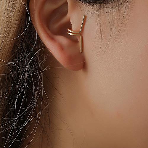 Ear Cuff Earrings for Women Ear Cuffs Non Piercing Clip on Cartilage Earring Fake Earrings Jewelry for Women - color: A