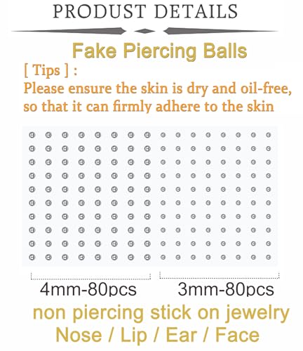 QWALIT Fake Nose Ring Fake Lip Piercing Fake Lip Ring Fake Nose Ring Hoop Fake Snake Bites Fake Lip Piercings Faux Lip Rings Fake Nose Piercing Clip on Nose Ring Spring - color: A1-stick on stud+hoops-silver/black