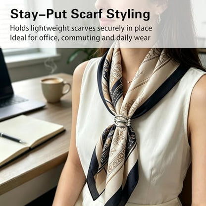 Metal Scarf Rings Clips, Bandana Buckles for Women - style: Antique