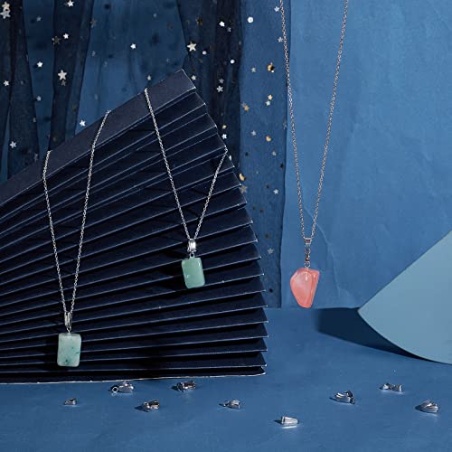 UNICRAFTALE about 120pcs Snap on Bails Stainless Steel Pinch Bails Pendant Bails Connectors Charms Clasps for DIY Dangle Charms Jewelry 6-14mm - color: Stainless Color