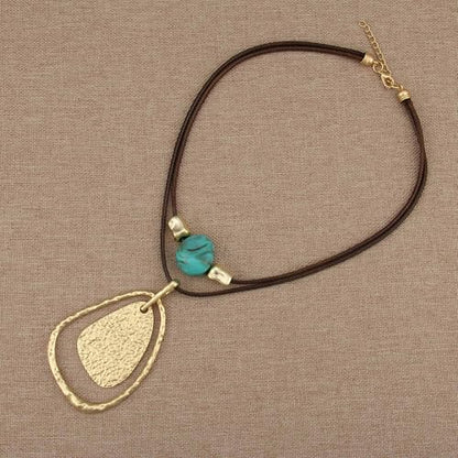 Chunky Pendant Necklace for Women Vintage Boho Necklaces Choker Layered Statement Necklaces Bohemian Jewlery Gifts - style: Large Pendant Necklace