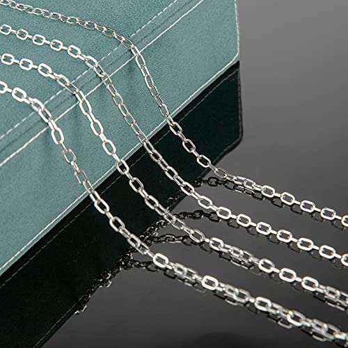32.8 Feet Silver Stainless Steel Link Cable Chain Paperclip Necklace Chains Bulk with Jump Rings Lobster Clasps Extender Chain for DIY Jewelry Making - color: Steel Square