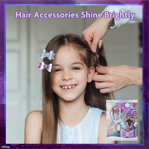 Disney Frozen Hair Accessories Set with Bows, Brush & Mirror, Ages 3+