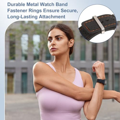 HARFINGTON Metal Watch Band Loops Replacement Watch Strap Holder Retainer Stainless Steel Wristwatch Strap - size: 20mm