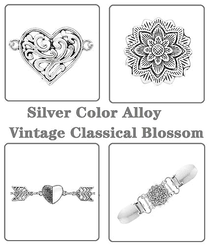 3 Styles Vintage Shirts Dresses Shawl Clips for Women Girls Retro Cardigan Collar Clips Brooch for Clothing - style: Style 2