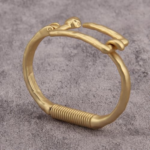 Gold Cuff Bracelet for Women Chunky Bracelet Statement Bracelet | Chunky Bangle Bracelets for Women Silver Beaded Open Bangle Stackable Stretch Bead Bracelet Boho Jewelry Gift for Wife Couple - style: Gold Bangle Cuff Bracelets