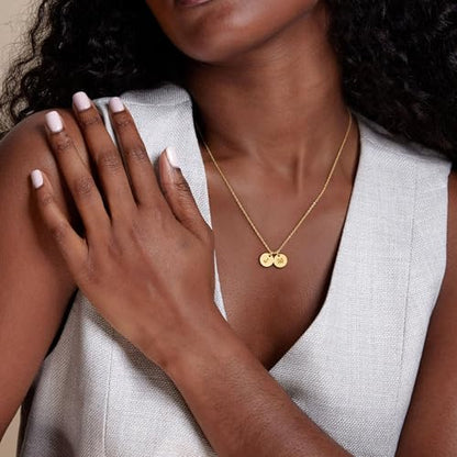 Turandoss Initial Necklaces for Women, Personalized Birthday Gifts Jewelry | Dainty 14K Gold Plated Layered Two Letter A-Z Stackable Pendant Necklace, Trendy Friendship Gifts for Women Girls Jewelry - color: Gold-JS